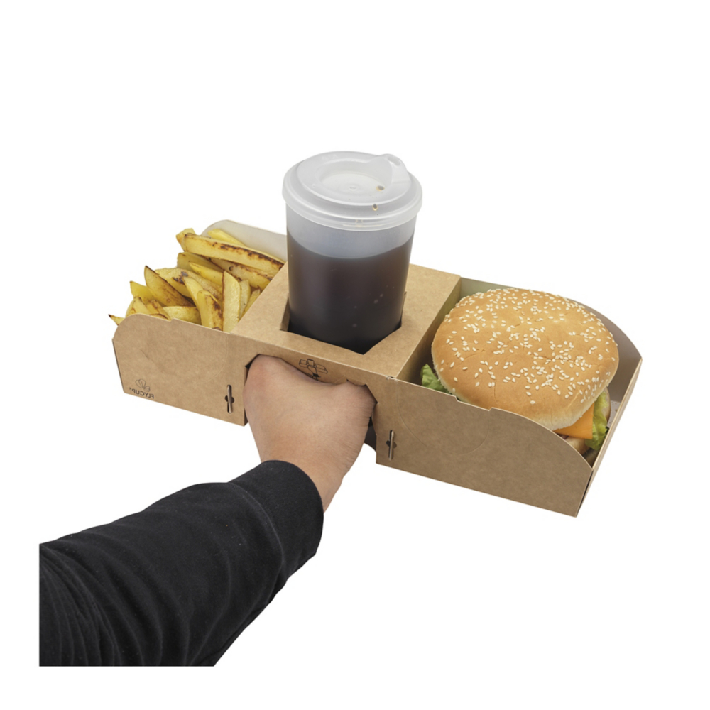 Porte-repas 3 en 1 burger, frites et boisson