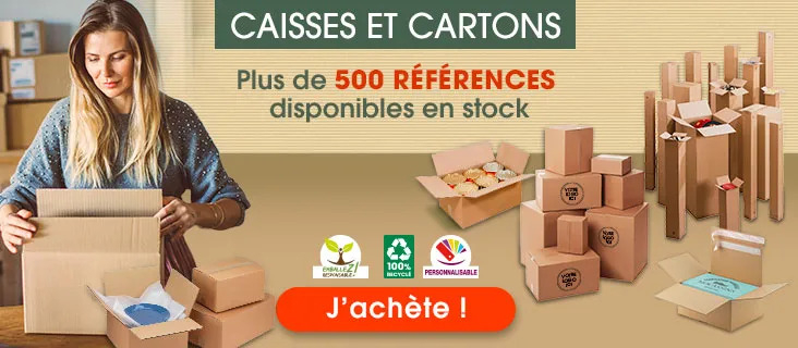 500 références de caisses et cartons en stock