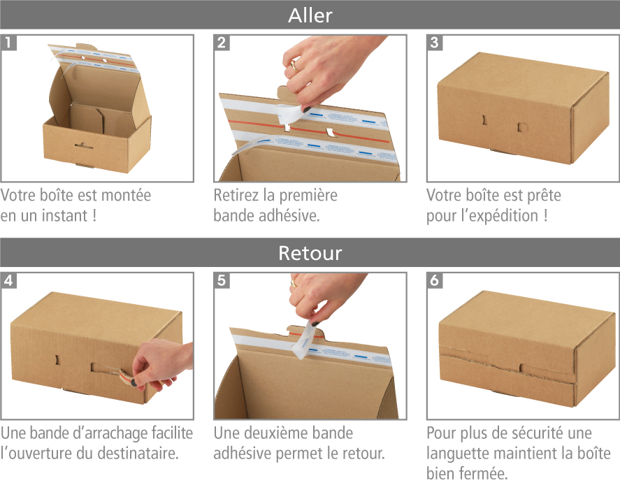 Boîte d'expédition e-commerce carton écologique fabriqué en France